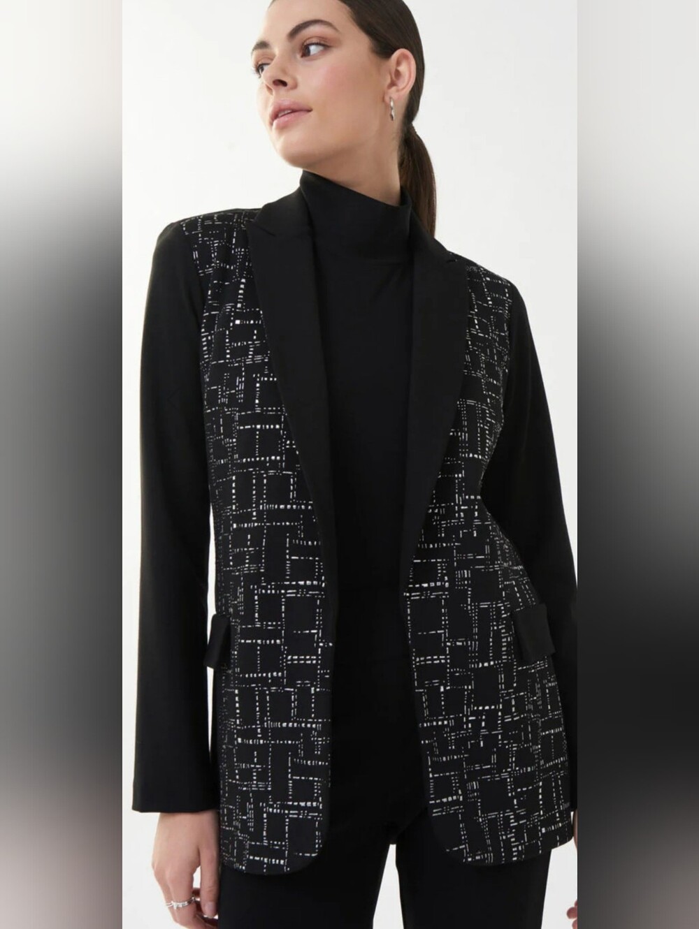 Joseph Ribkoff Silver Metallic Texture Blazer